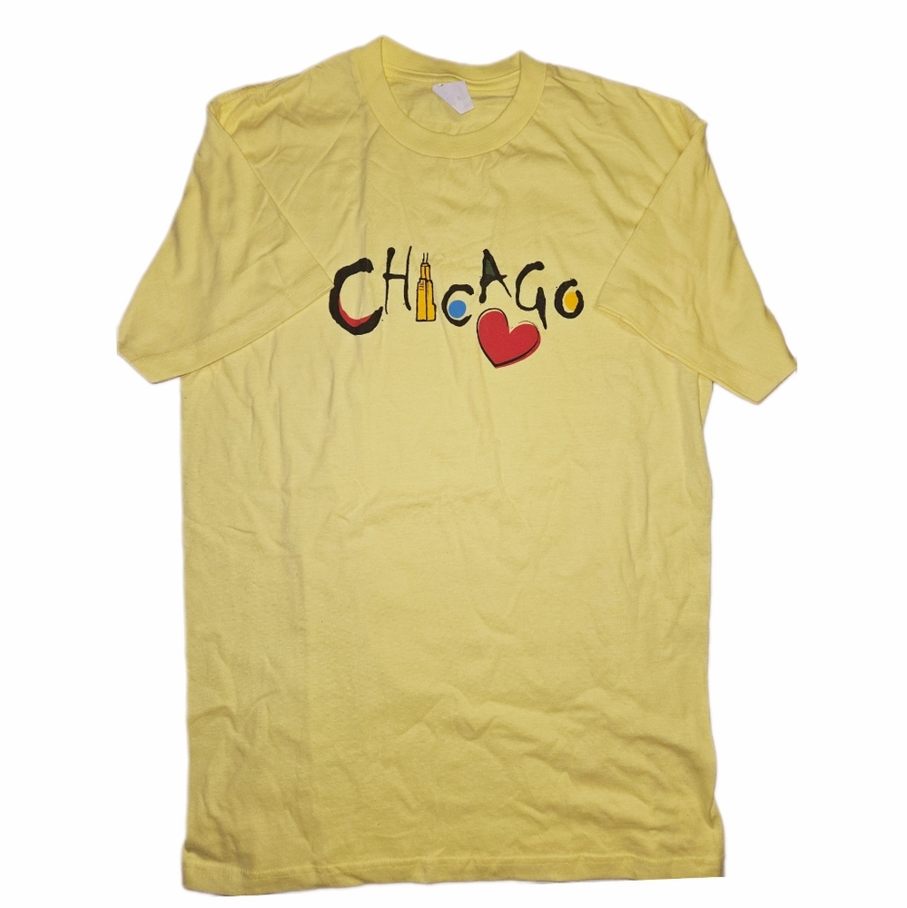 Chicago Souvenir Shirt Yellow Size M